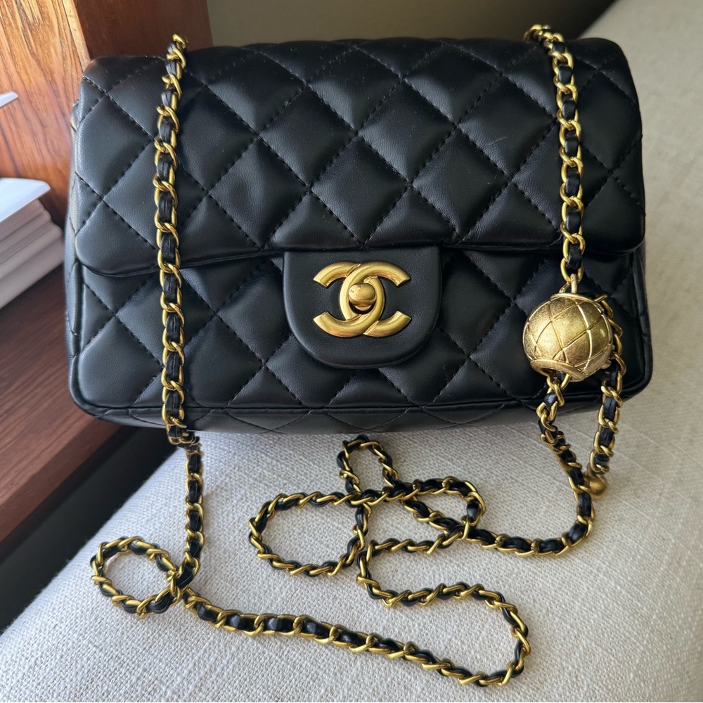 “Lambskin” crossbody